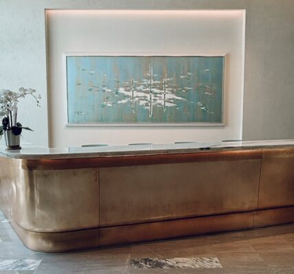 Elegant corporate office lobby