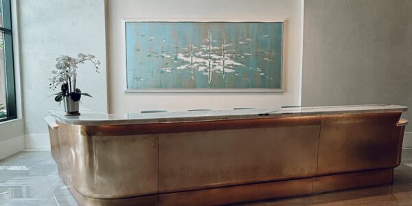 Elegant corporate office lobby